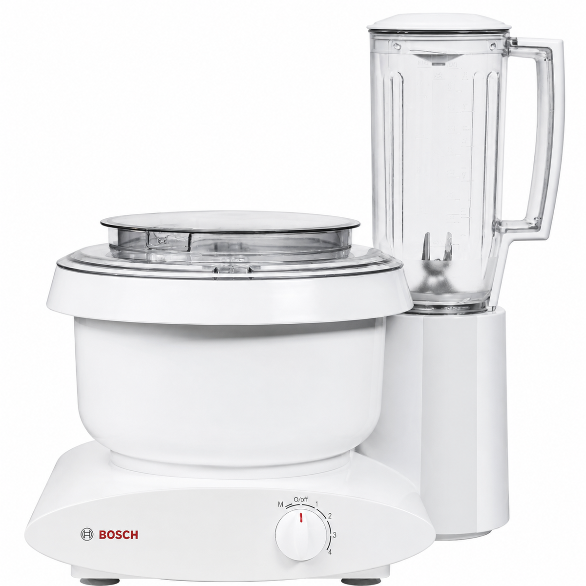 Bosch Blender Bundle - White Universal Plus Mixer, Dough Hook Extender, and Blender