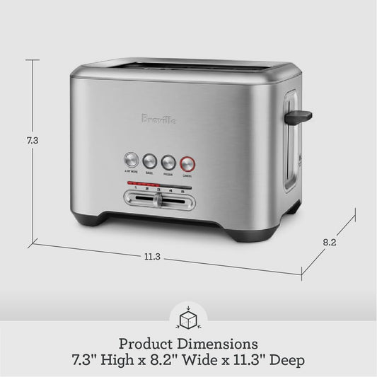 Breville BTA720XL Bit More Toaster, 2 Slice, Brushed Stainless Steel