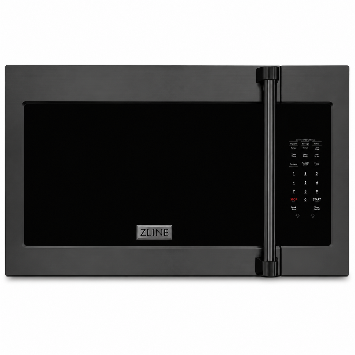 ZLINE Over the Range Convection Microwave Oven in Black Stainless Steel with Traditional Handle and Sensor Cooking
