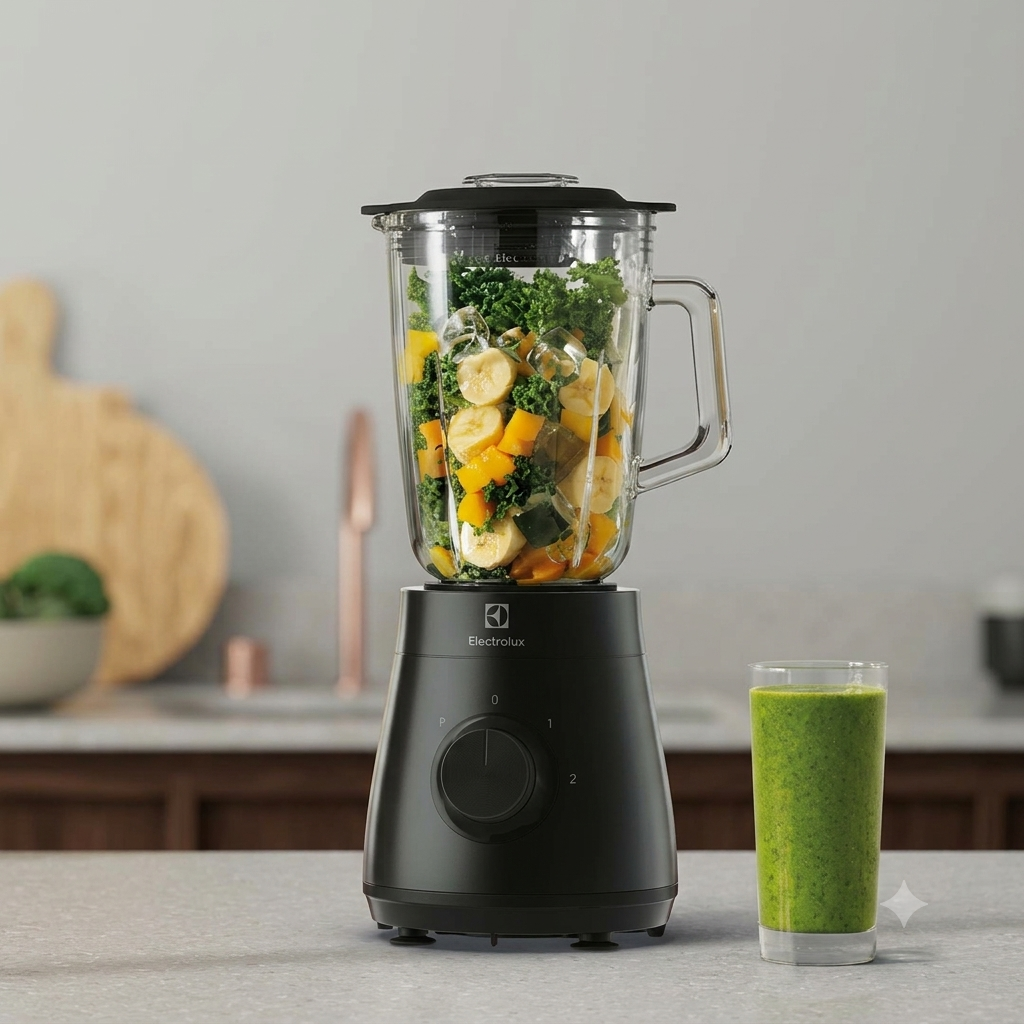 Electrolux E3TB1-4GG Mixer with TruFlow Blades, 500 W, Black