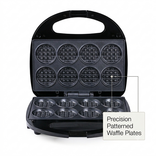 Mini Waffle Maker, Machine Nonstick Small Waffle Maker with Quick Heat-Up Make 8 pcs Waffles, Waffle Maker for Kids, Just Add Batter, Suitable for Breakfast, Snacks, Desserts (Mini Waffle Maker)