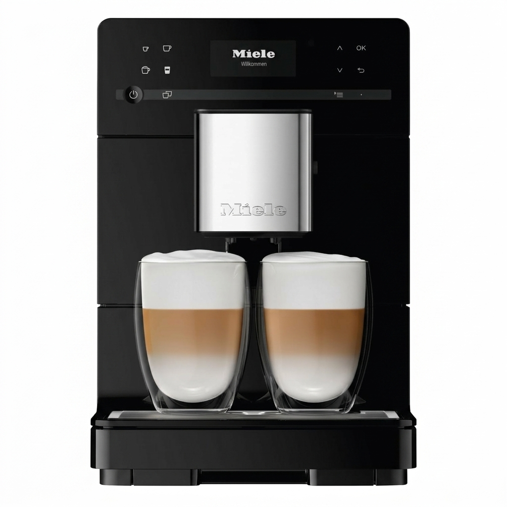 Miele CM 5310 Silence Automatic Coffee Maker - With OneTouch for Two, AromaticSystem, Individual Profile Settings, and Cleaning Programs, in Obsidian Black