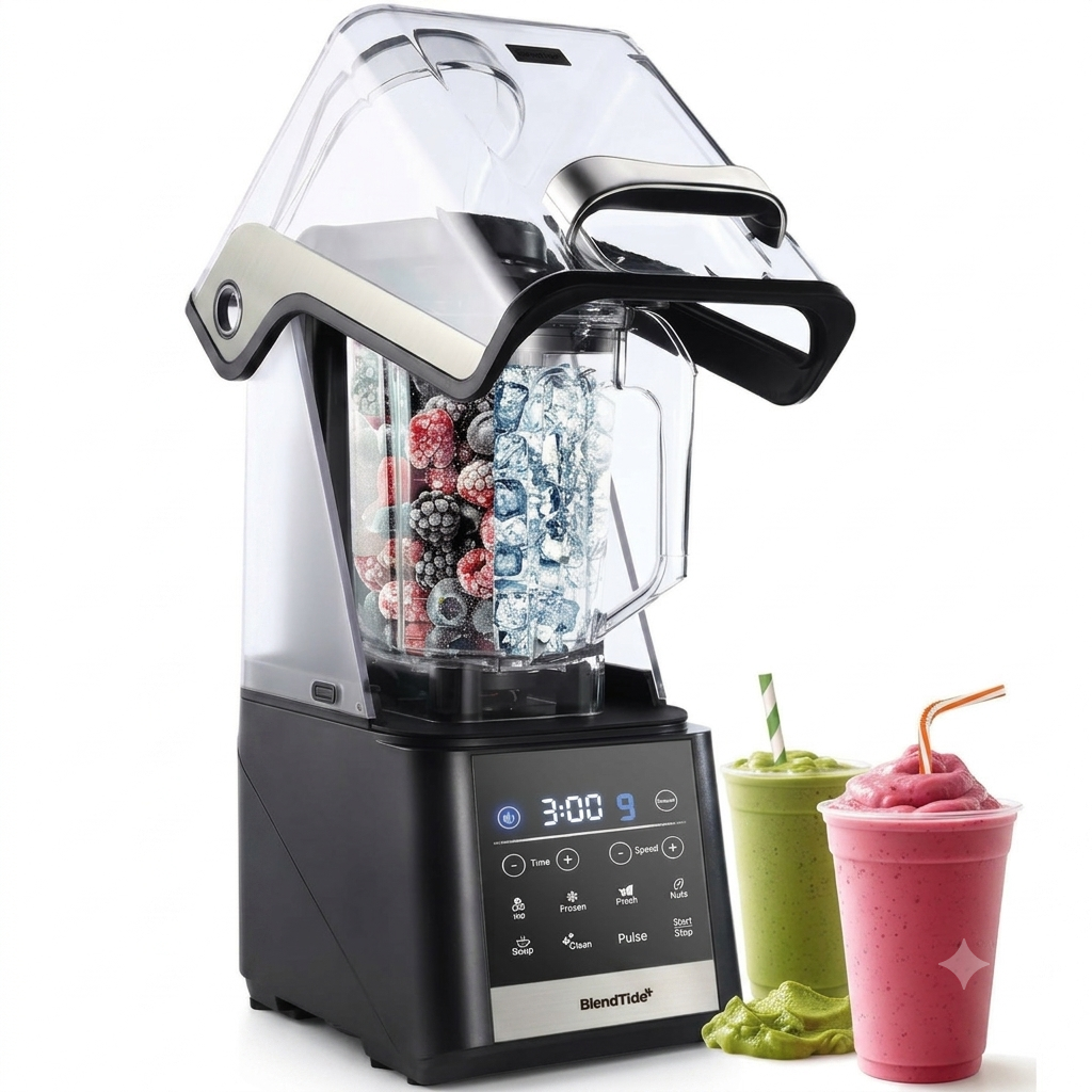 Professional Blender 64oz, 1500W Vacuum Blender for Less Foam, Commercial Quiet Shield, Kitchen Timer, Self-Cleaning, 9 Speeds, 6 Presets for Smoothies, Frozen Drinks, Nut & Seed Blends